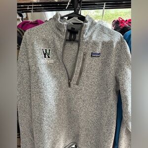 Patagonia Gray Quarter-Zip Sweater